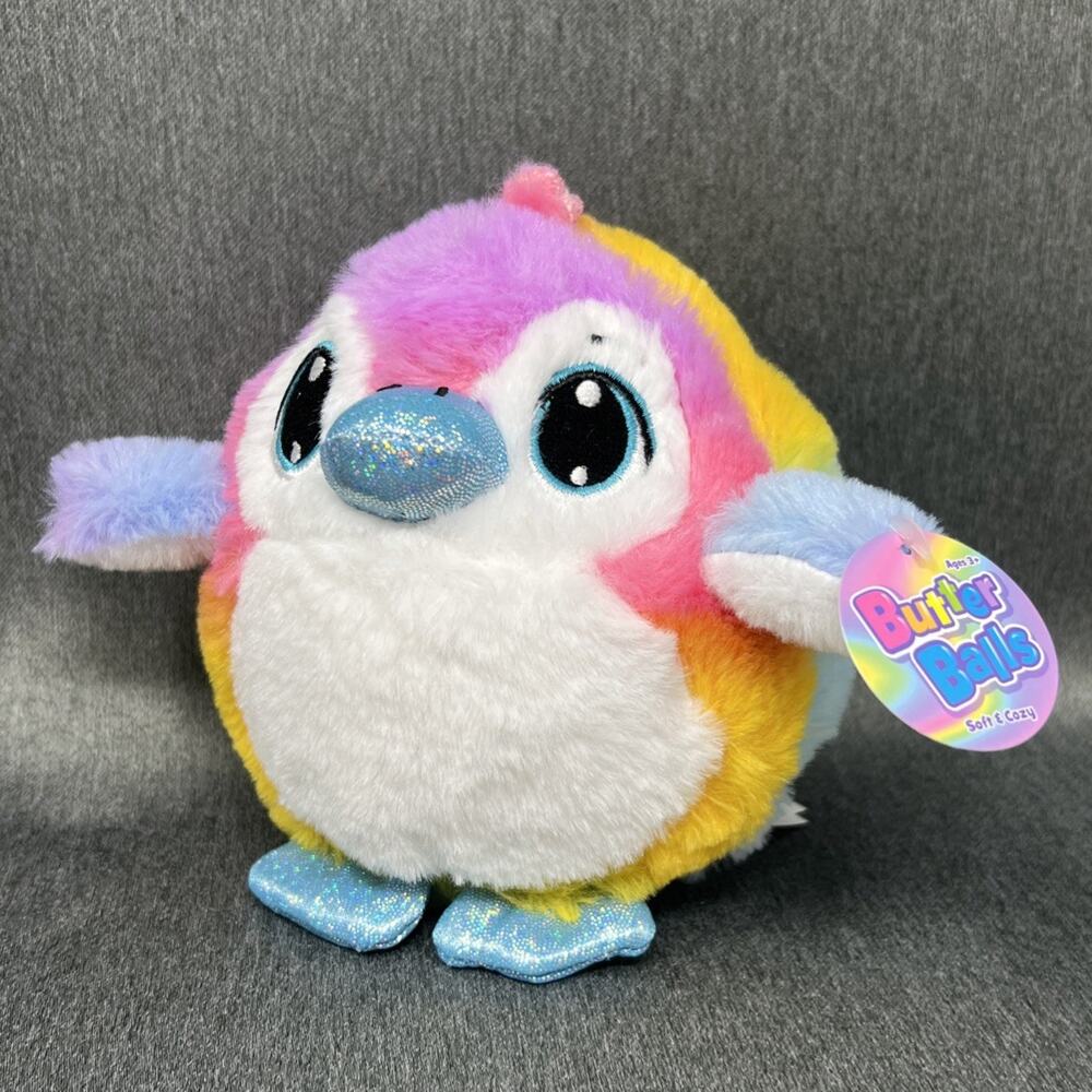 BMI Butter Balls Rainbow Sherbet Penguin Sparkle Plush 5 Inch Toy Stuffed Doll